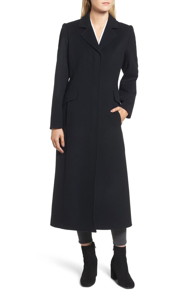 Emi Wool Blend Coat, Alternate, color, BLACK
