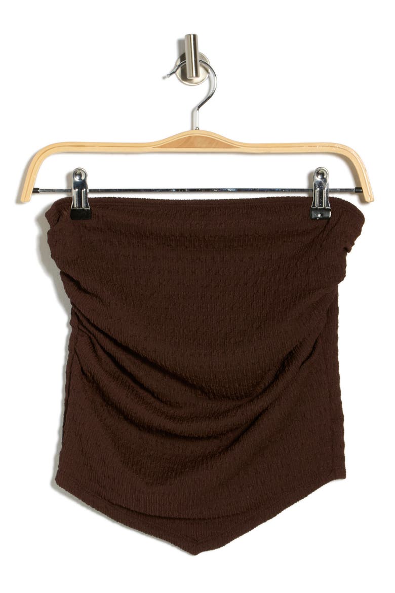 Ruched Tube Top, Alternate, color, CHOCOLATE