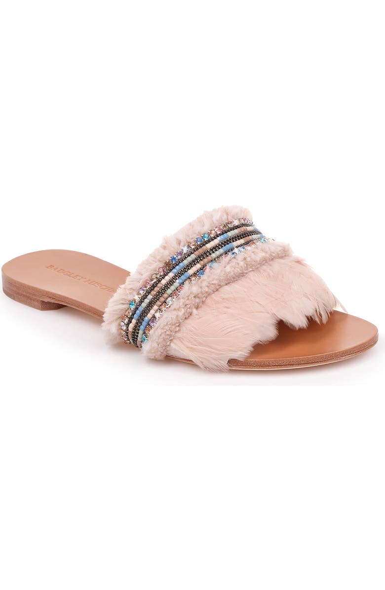 Badgley Mischka Collection Badgley Mischka Fortune Embellished Slide Sandal, Main, color,