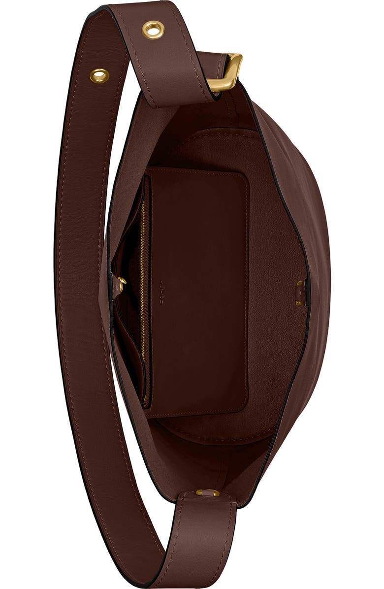 COACH Bleecker Natural Grain Leather Shoulder Bag, Alternate, color, Maple