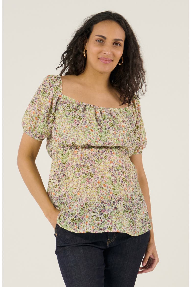 Maternity and Nursing Top Joy, Main, color, Multicolor