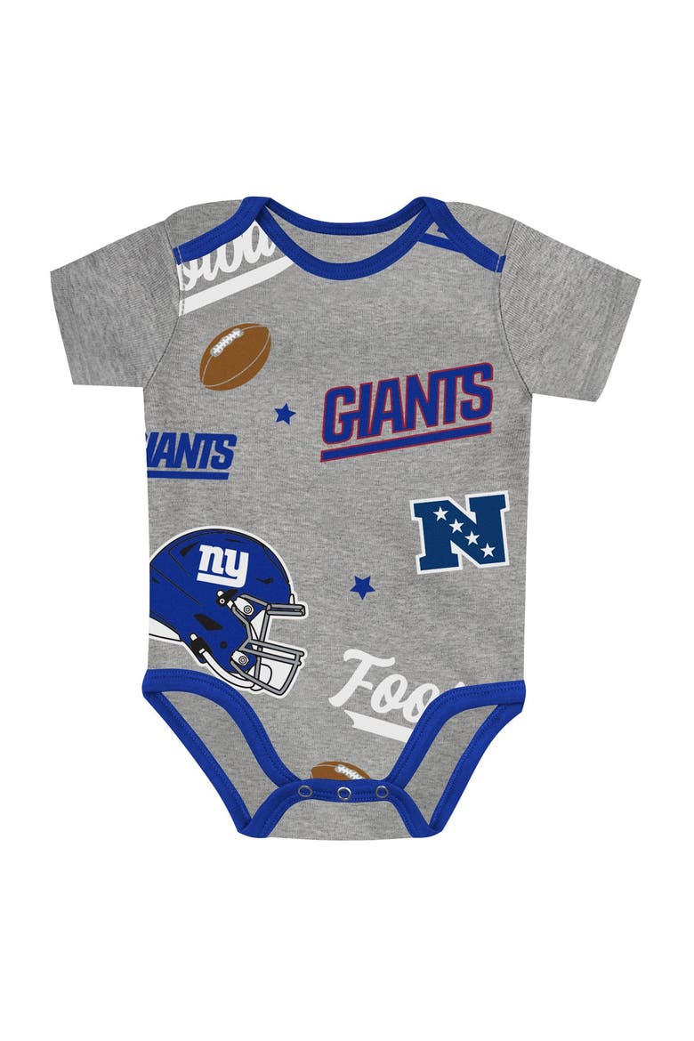 Newborn Outerstuff  New York Giants First Round Pick Three-Piece Creeper Set, Alternate, color, Rush Blue