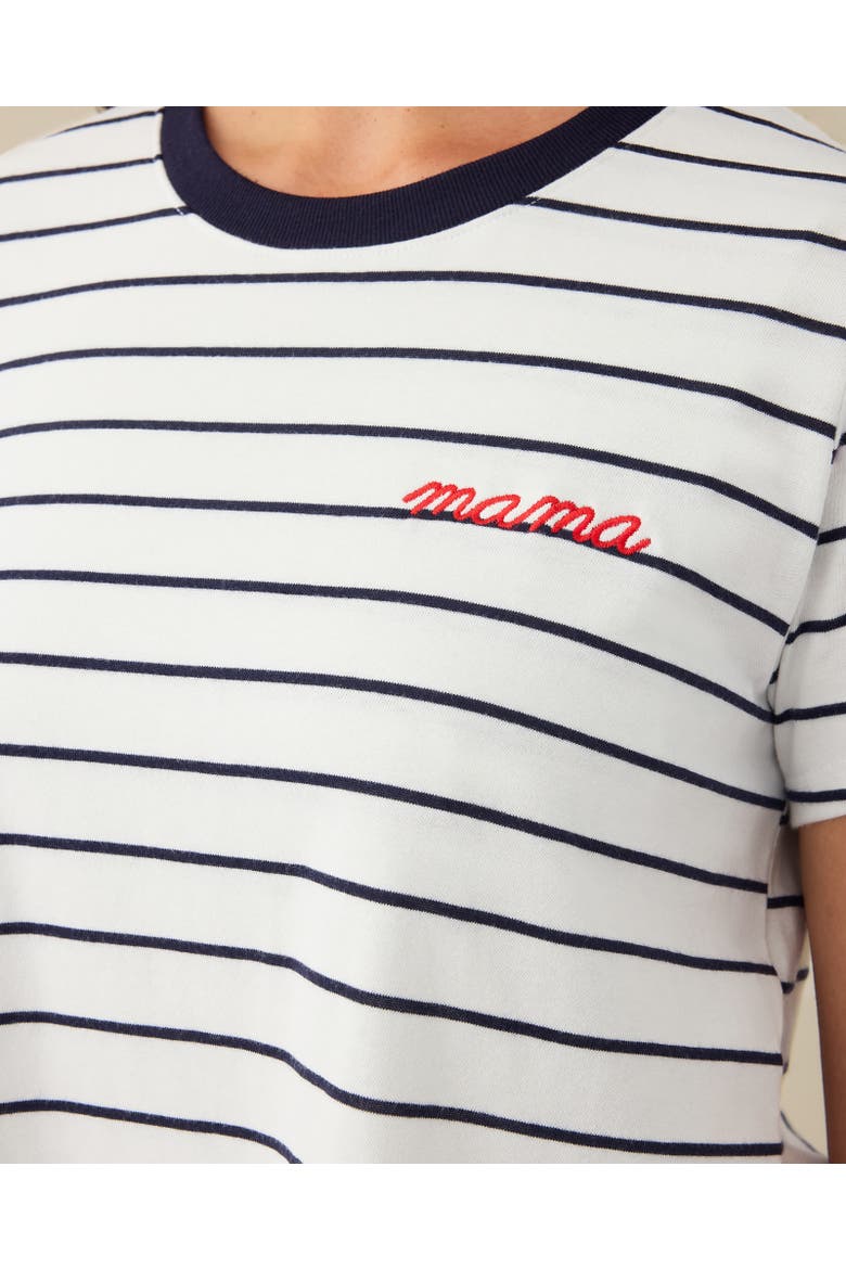 Classic Cotton Nursing T-shirt, Alternate, color, Navy & White Stripe
