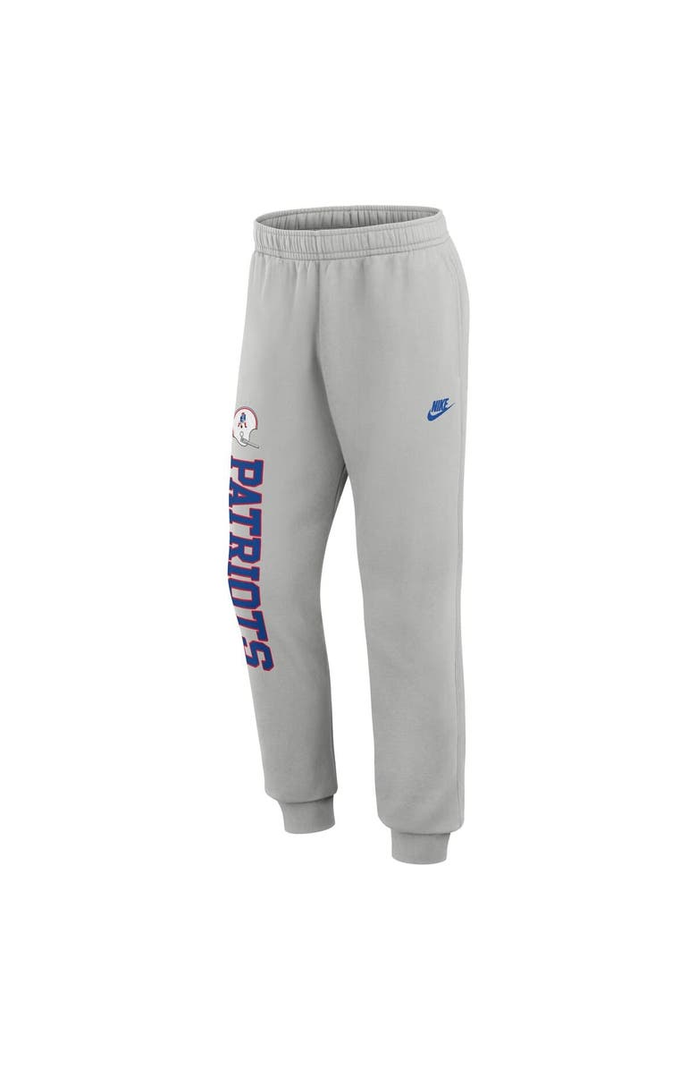 Nike Men's Nike Silver New England Patriots Rewind Club Fleece Joggers, Alternate, color,
