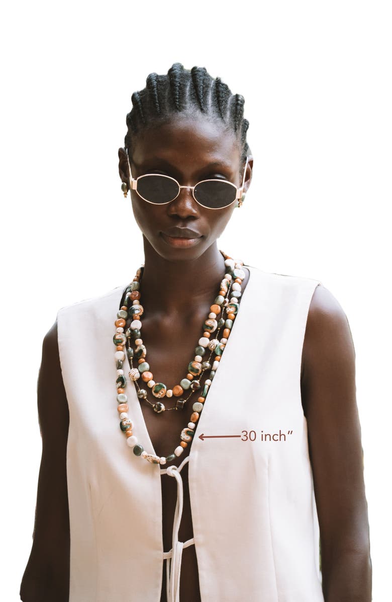 Kazuri Earth Collection - Namib Necklace - 30'', Alternate, color, Multi