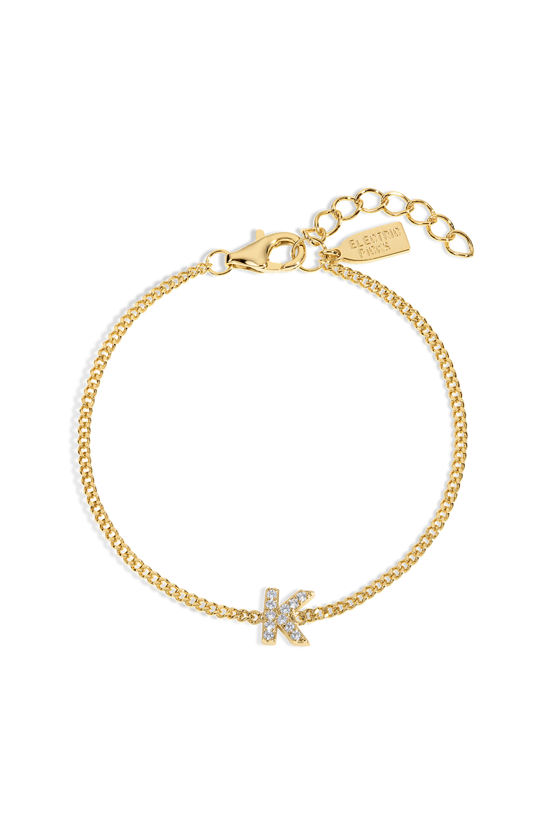 Initial Bracelet, Main, color, Gold - K
