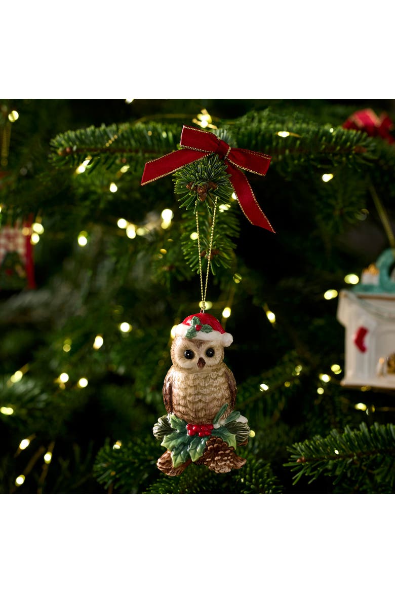 Christmas Tree Owl Ornament, Alternate, color, Multi