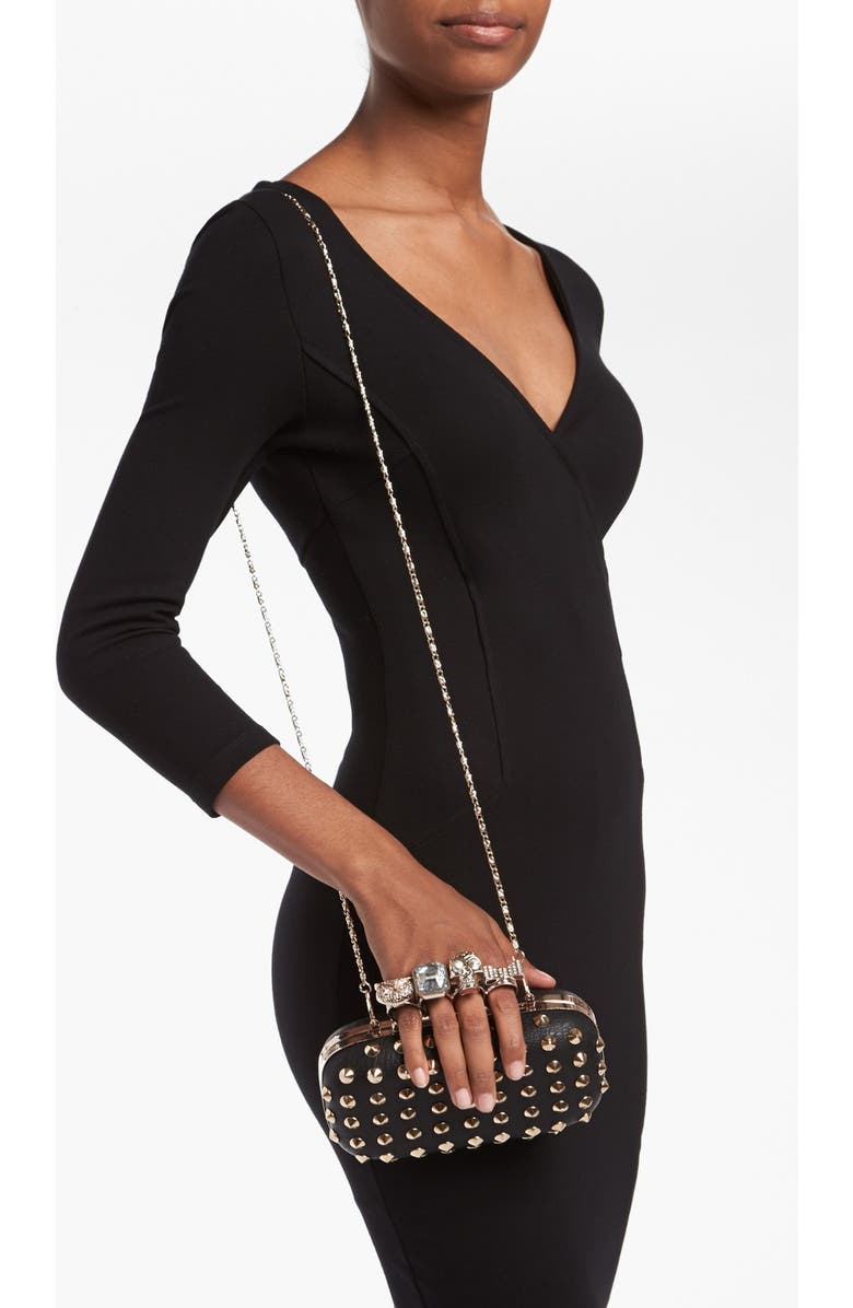 NATASHA Tasha 'Finger' Studded Clutch, Alternate, color,