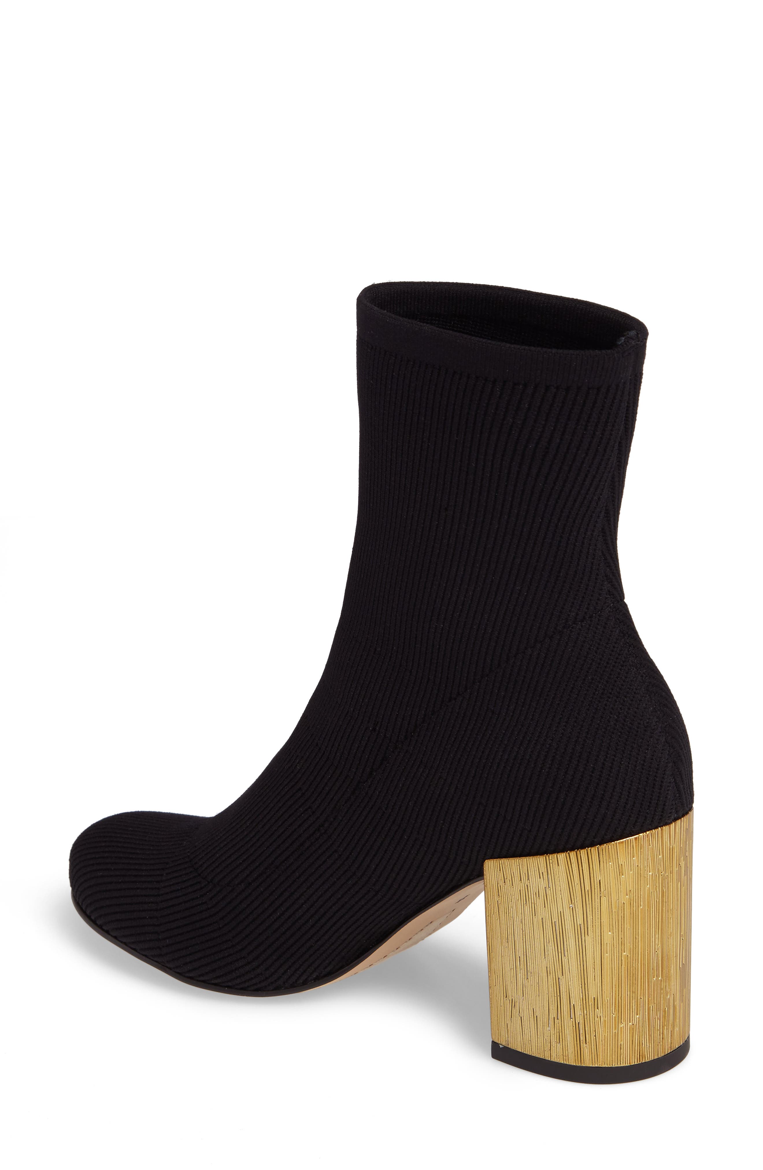 Rosinda Knit Bootie, Alternate, color, BLACK FABRIC