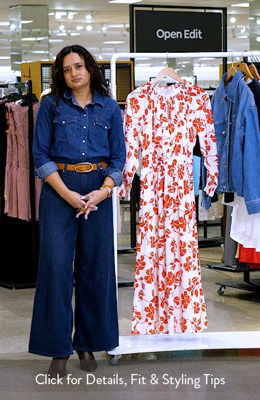 Rails Matia Floral Long Sleeve Cotton Maxi Dress (Women) | Nordstromrack