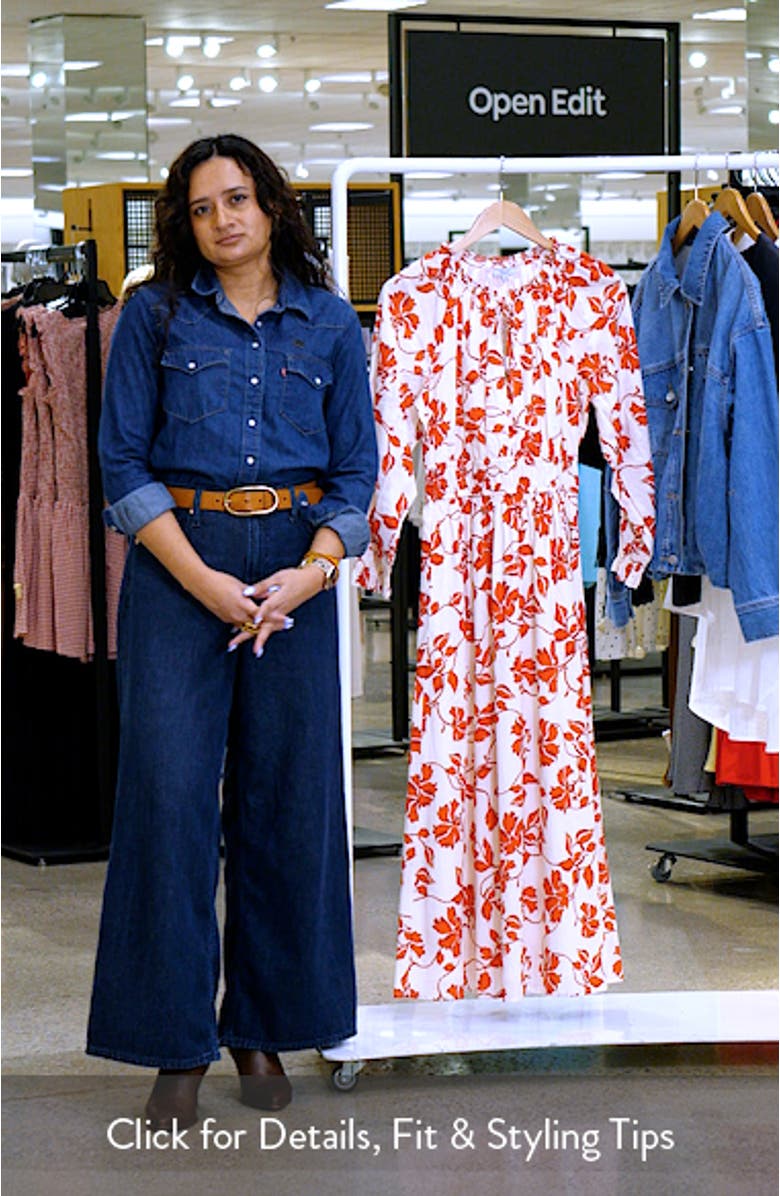 Matia Floral Long Sleeve Cotton Maxi Dress, sales video thumbnail