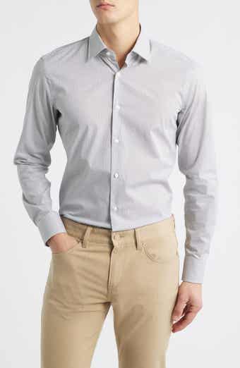 Hank Slim Fit Martini Print Stretch Cotton Dress Shirt