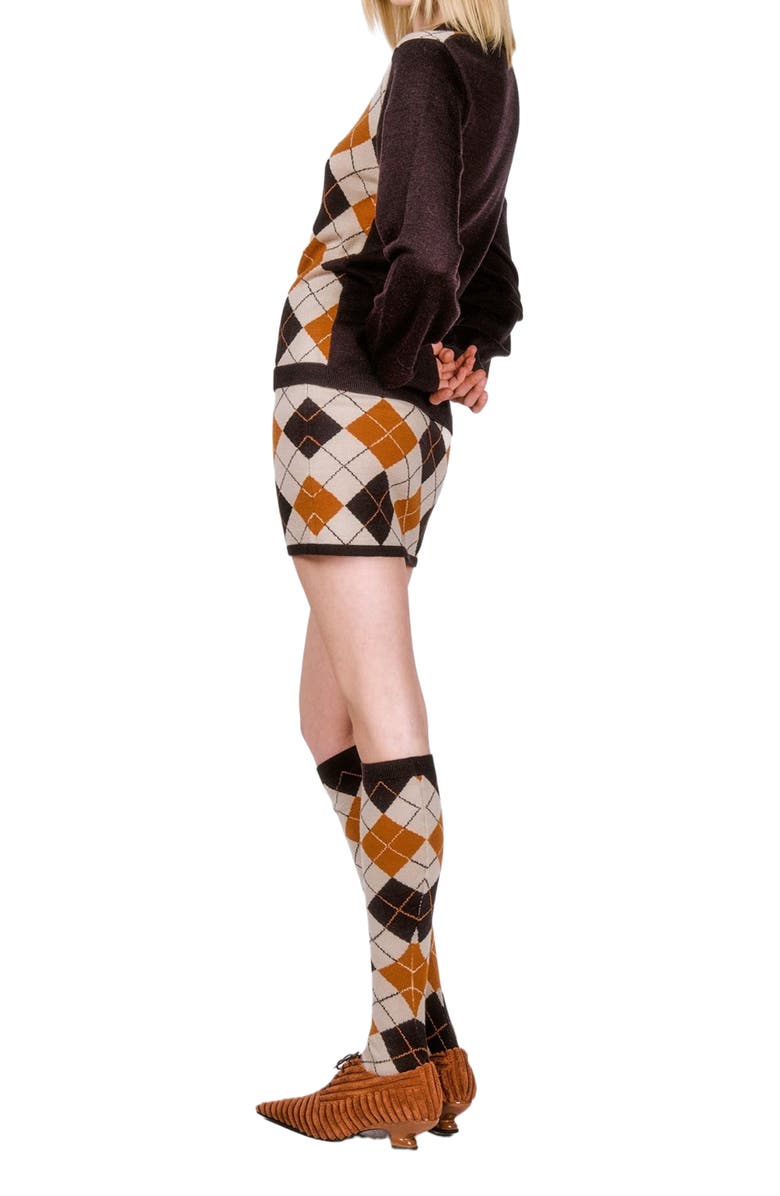 Anna Sui Argyle Knit Skirt, Alternate, color, 