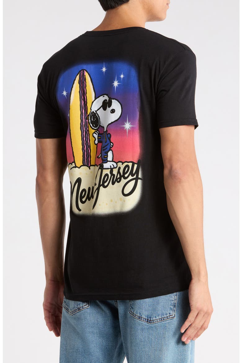 Peanuts® New Jersey Graphic T-Shirt, Alternate, color, BLACK