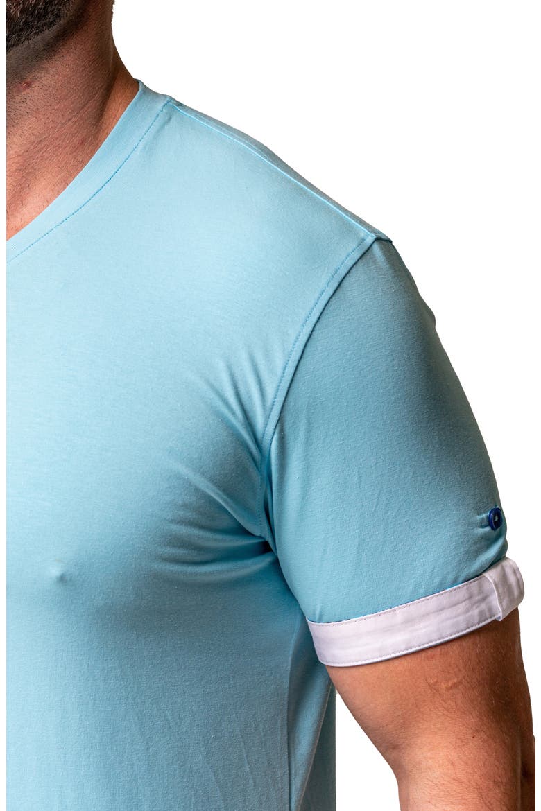 Vivaldi Solid Camolight Blue V-Neck T-Shirt, Alternate, color, BLUE
