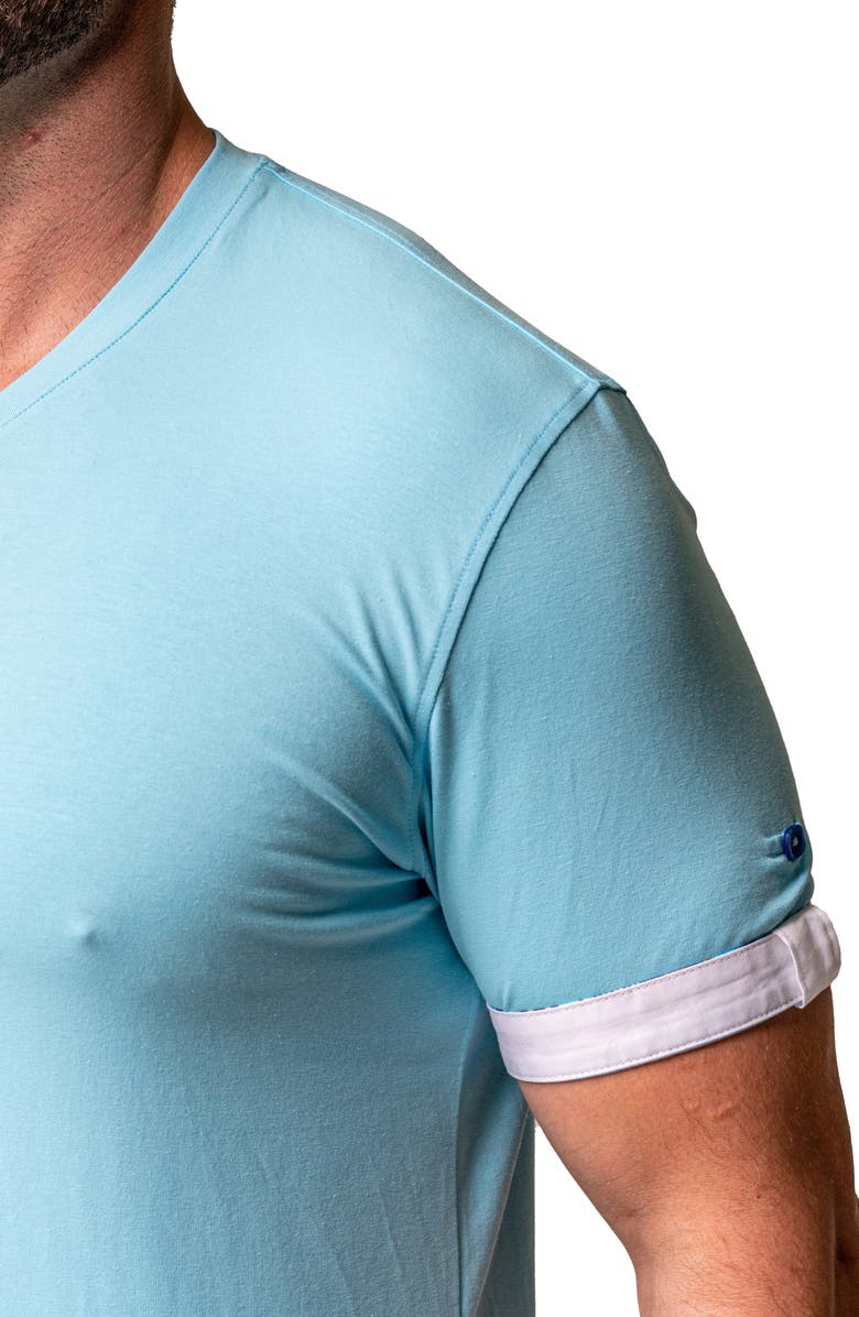 Maceoo Vivaldi Solid Camolight Blue V-Neck T-Shirt, Alternate, color, Blue