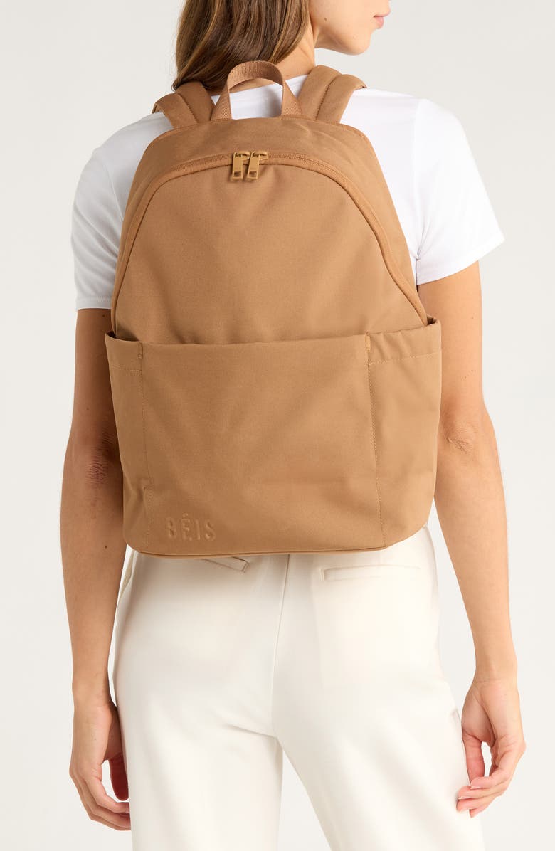 Béis The Classic Backpack, Alternate, color, In Camel