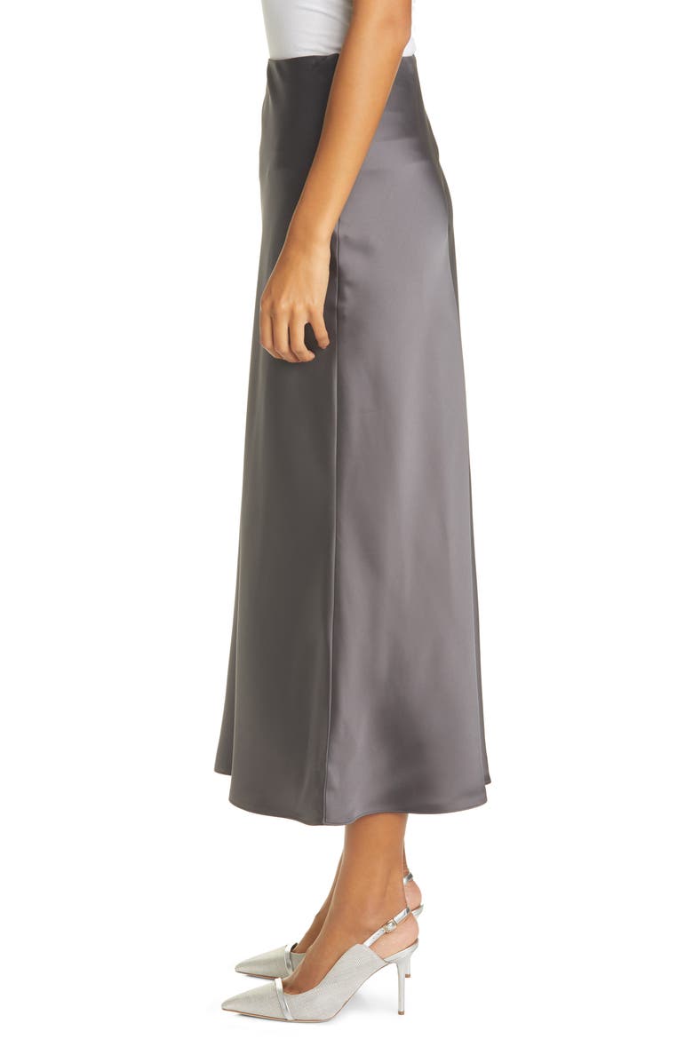 Seamed Midi Skirt, Alternate, color, EBONY