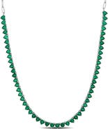 Julianna B. Lab-Created Emerald Tennis Necklace