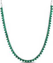 Julianna B. Lab-Created Emerald Tennis Necklace