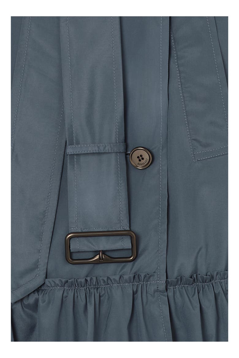 Short Silk Tillydrine Trench Coat, Alternate, color, Seafarer blue