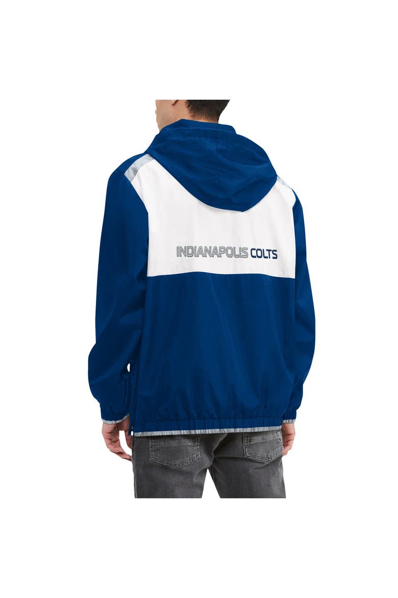 Men's Tommy Hilfiger Royal/White Indianapolis Colts Carter Half-Zip Hooded Top, Alternate, color, Royal