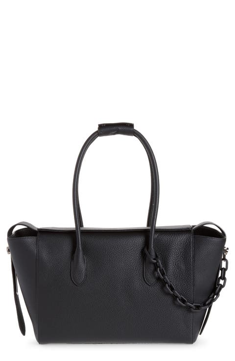 Lock Leather Shoulder Bag