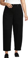 Lands' End Plus Size Denim High Rise Barrel Leg Ankle Jeans