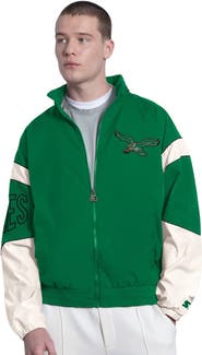 STARTER Men's Starter Kelly Green Philadelphia Eagles The Gust Full-Zip Hooded Jacket