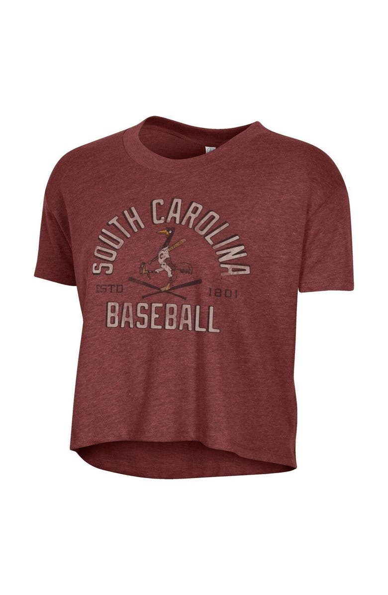 ALTERNATIVE APPAREL Women's Alternative Apparel Garnet South Carolina Gamecocks Baseball Headliner Cropped T-Shirt, Alternate, color, 