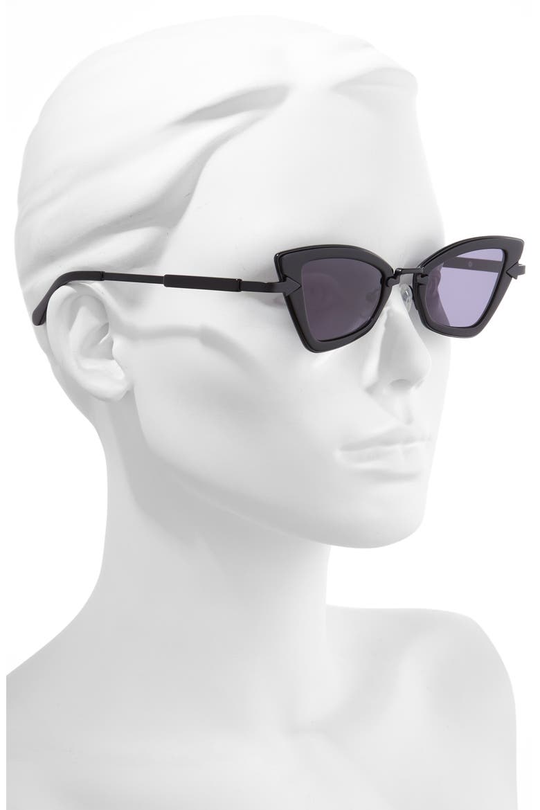Bad Apple 46mm Cat Eye Sunglasses, Alternate, color, BLACK/ SMOKE