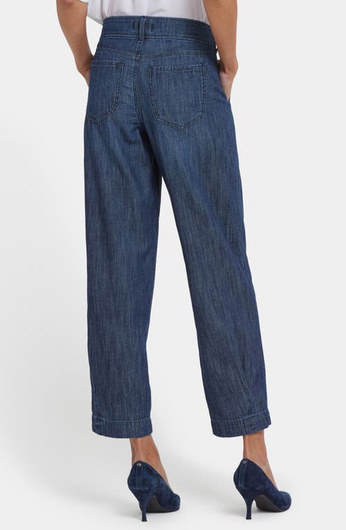 Nydj Pleated High Waist Balloon Trouser Jeans In Blue