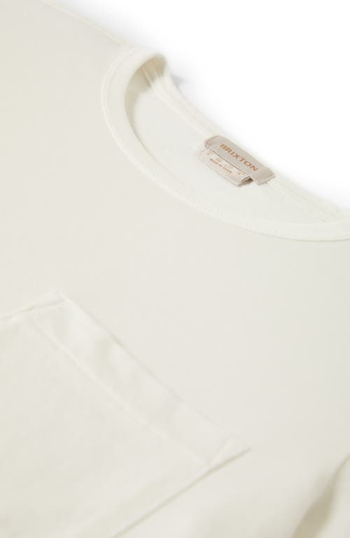 Brixton Carefree Organic Cotton T-shirt In Off White