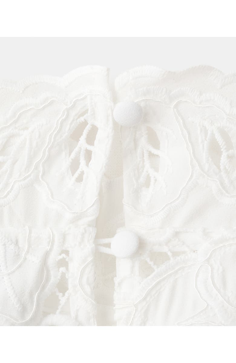 MANGO Coco Lace Cutwork Top, Alternate, color, White