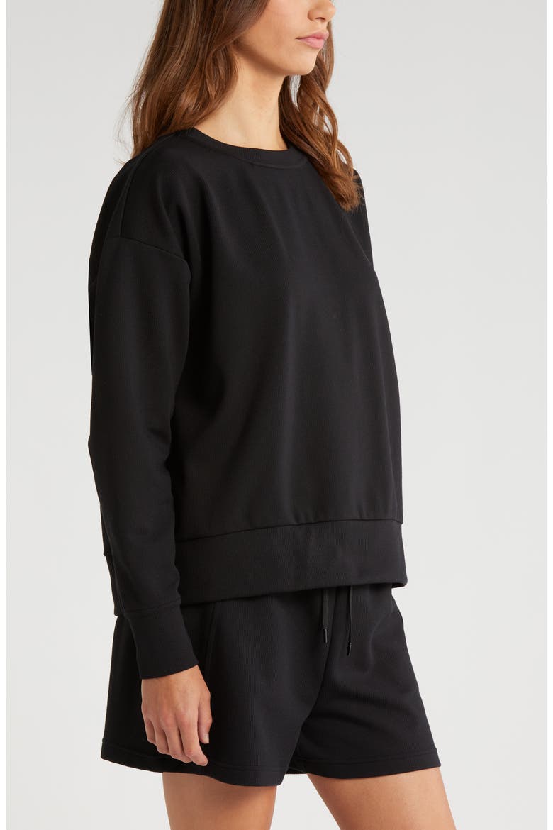 Plush Ottoman Sweatshirt, Alternate, color, BLACK