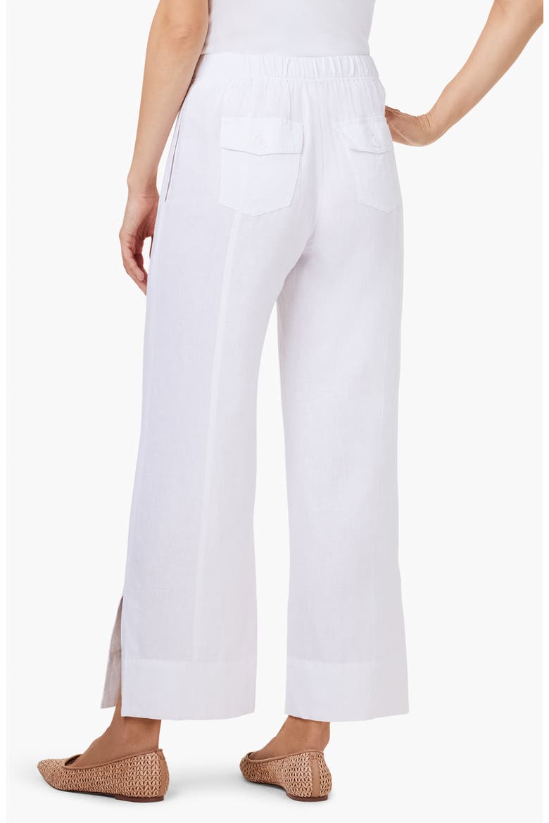Rumba Park Wide Leg Crop Organic Linen Blend Pants, Alternate, color, PAPER WHITE