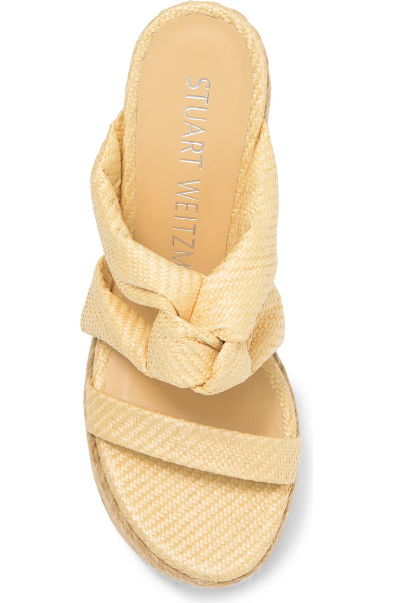 Stuart Weitzman Playa Knot Platform Sandal, Alternate, color, Wheat/ Natural