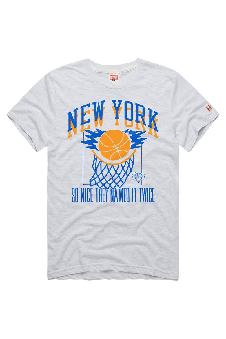 Unisex Homage  Ash New York Knicks Hometown Edition Tri-Blend T-Shirt, Alternate, color, Ash