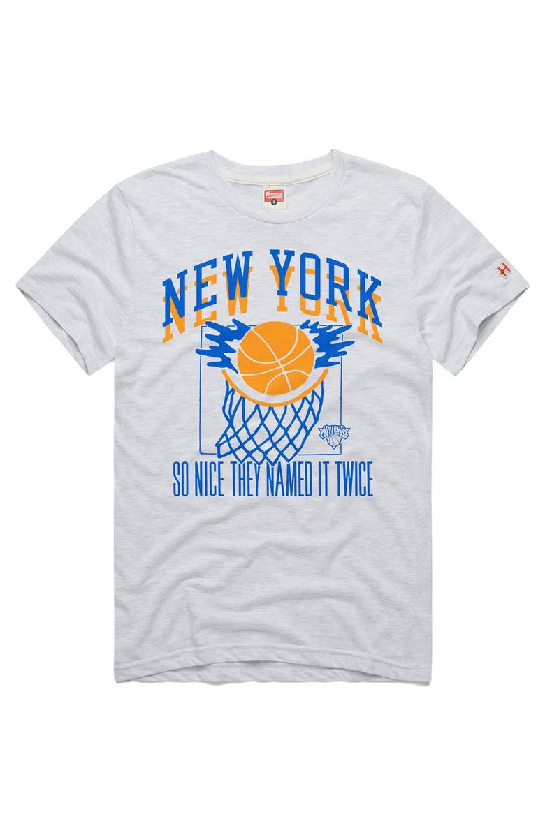 Homage Unisex Homage Ash New York Knicks Hometown Edition Tri-Blend T-Shirt, Alternate, color, Ash