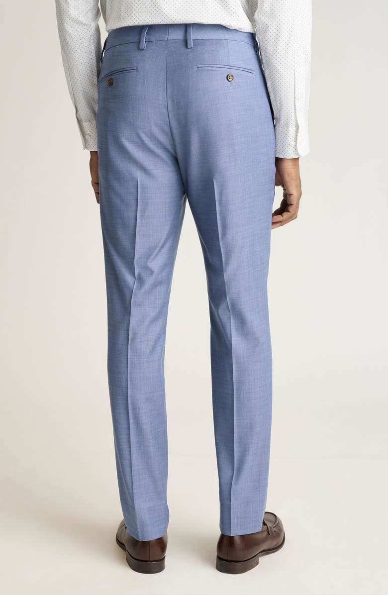 Bonobos Jetsetter Flat Front Stretch Wool Suit Pants, Alternate, color, 1 Blue Sharkskin