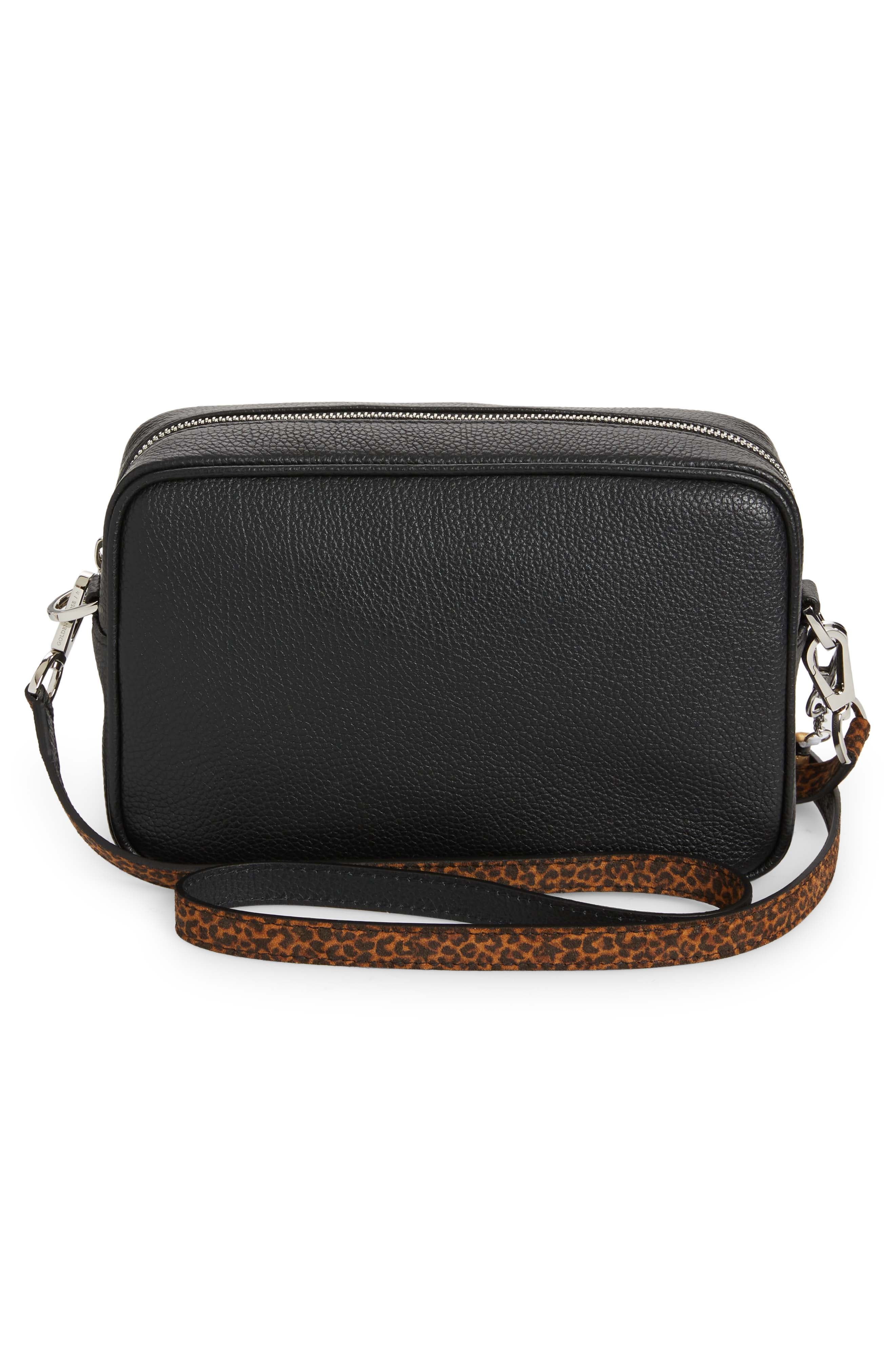 Golden Goose Star Leather Crossbody Camera Bag, Alternate, color, 