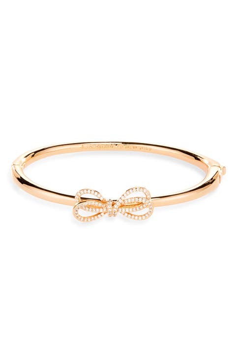 bow meets girl pavé bangle bracelet