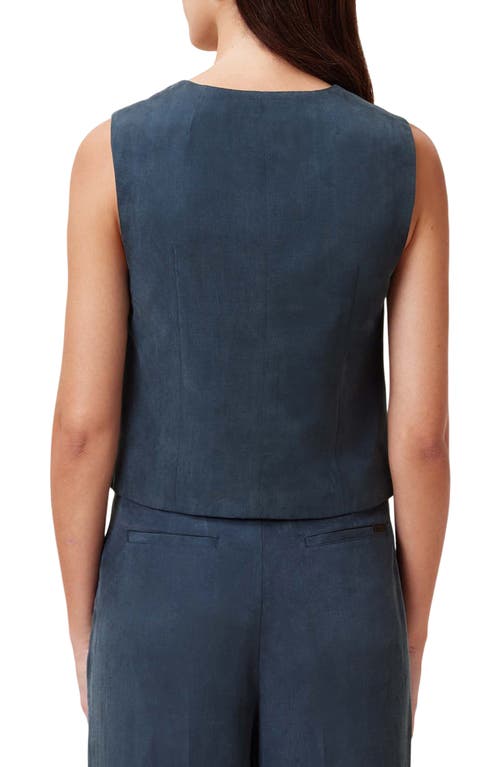 Shop Allsaints Averie Ten Vest In Blueberry Blue