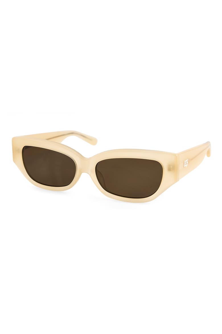 Lucia 55mm Polarized Cat Eye Sunglasses, Alternate, color, HONEY