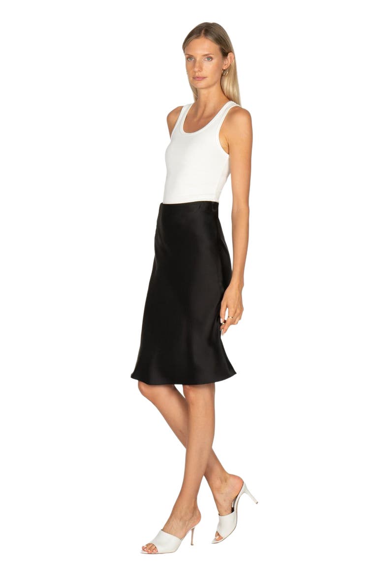 Lainey Midi Skirt, Alternate, color, BLACK