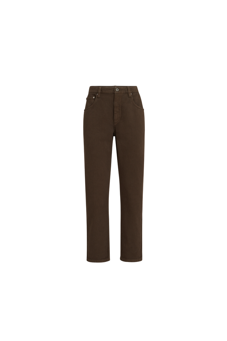 Straight five-pocket trousers, Alternate, color, Chocolate
