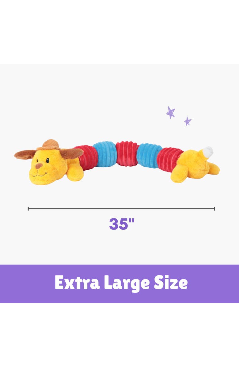 Patchwork Pet Dogapillar, 35 Inch Dog Toy, Alternate, color, Multicolored