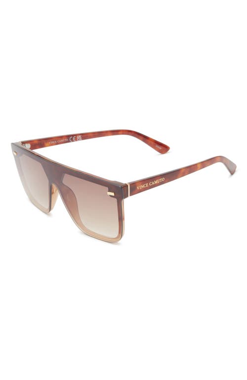 Vince Camuto 143mm Gradient Flat Top Shield Sunglasses In Brown