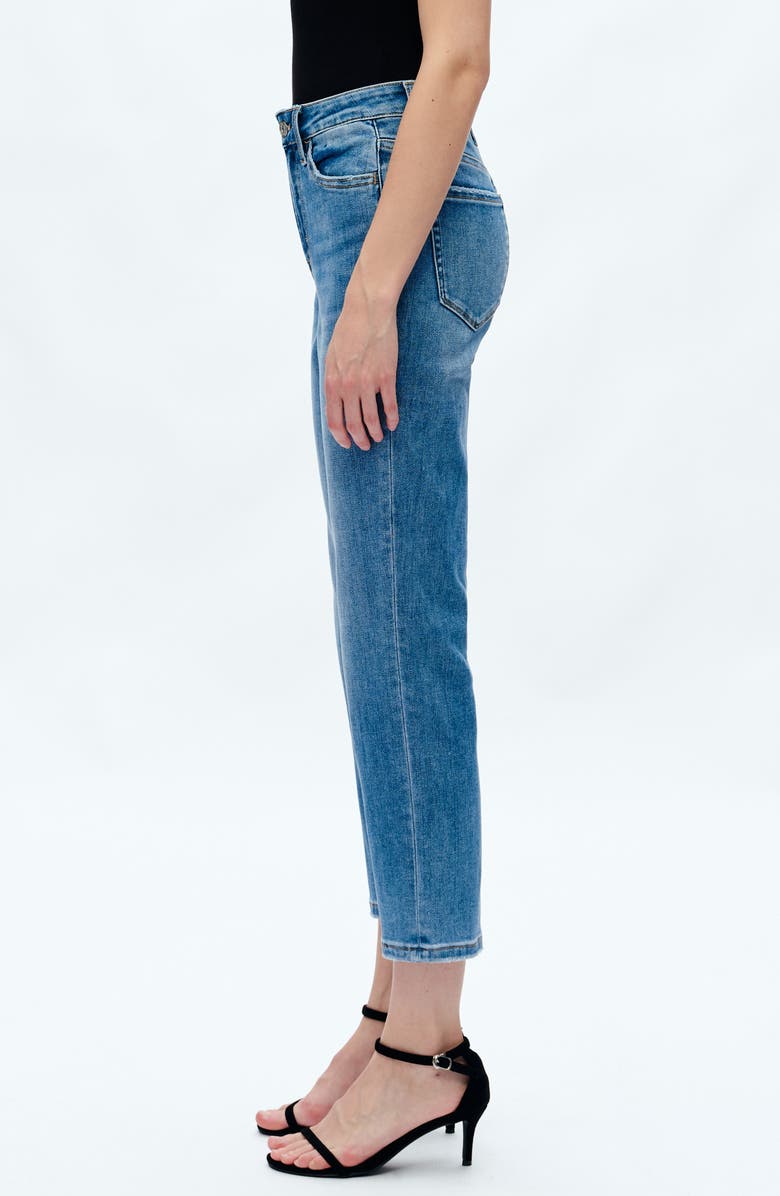 Bayeas High Waist Ankle Straight Leg Jeans, Alternate, color, Dark Blue