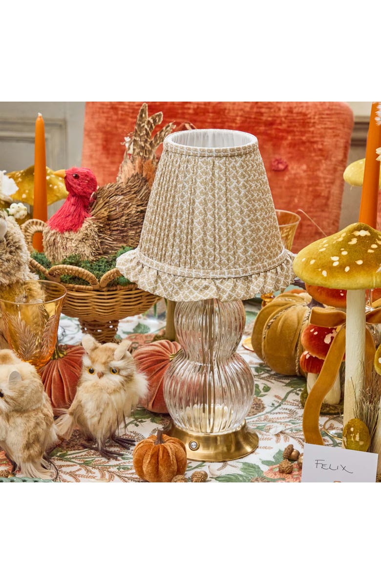 Mrs. Alice Putty Lotus Ruffle Lampshade, Alternate, color, Putty